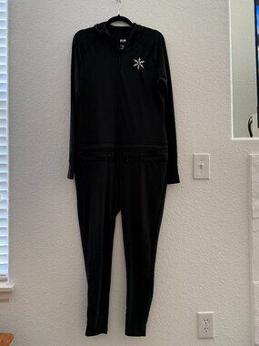AirBlaster Ninja One-Piece Hooded Jumpsuit Black Size XL Stretch Zipper Pockets